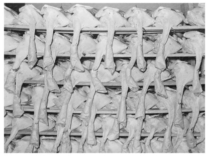 Turkeys Await Shipment at Poultry House Brownwood 1939