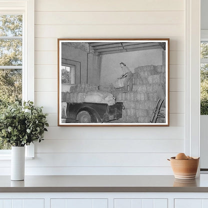 Loading Hay at a Feed Store in Brownwood Texas 1939