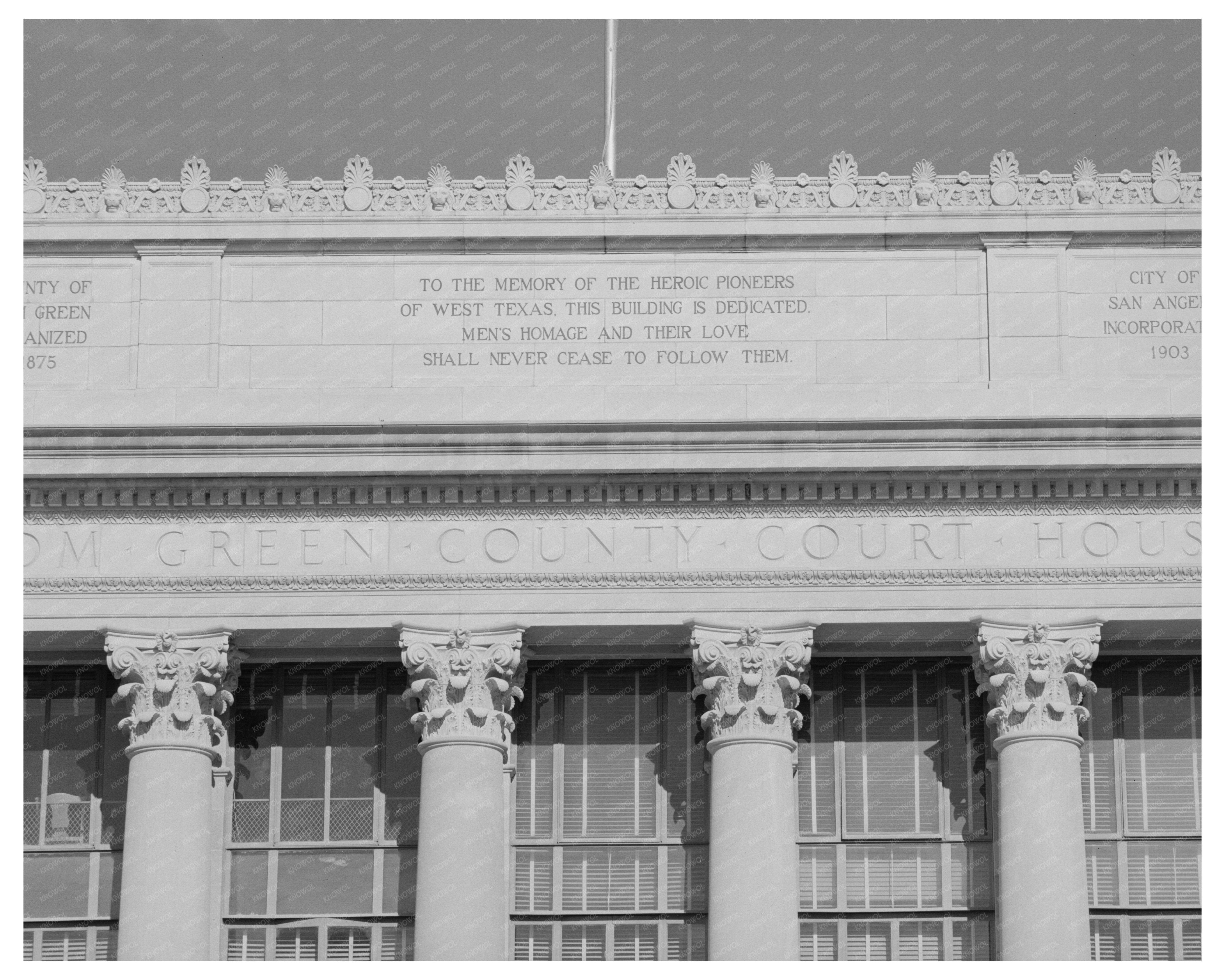 Tom Green County Courthouse San Angelo Texas 1939 Image