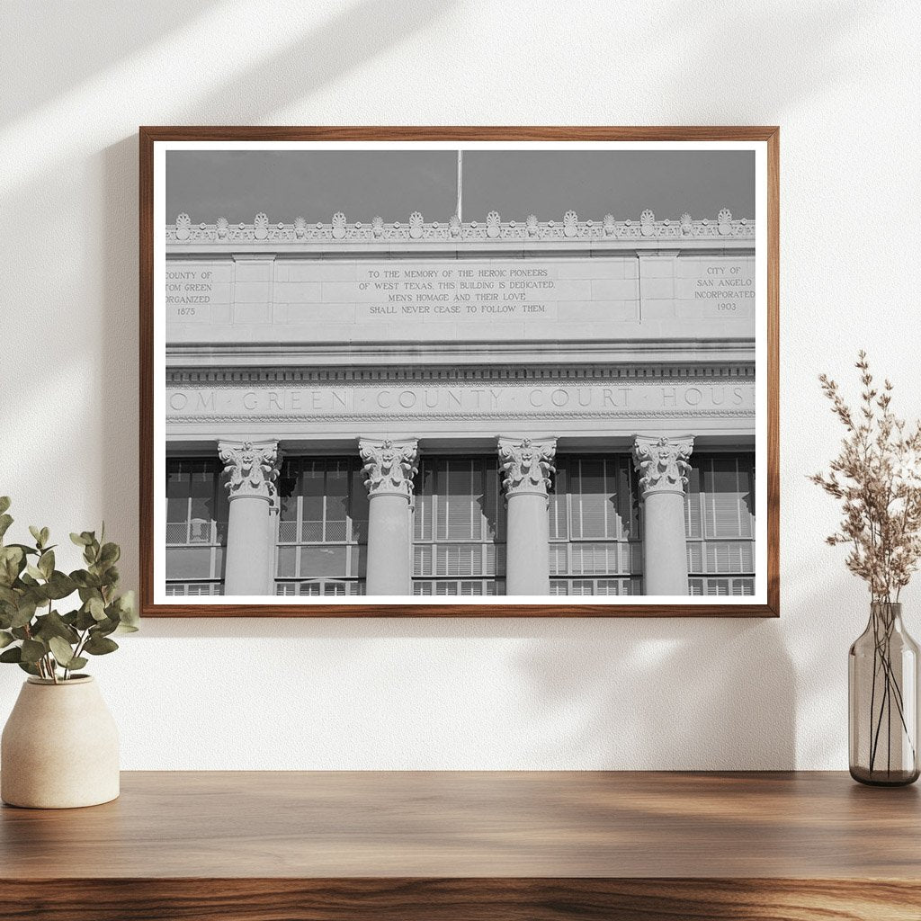 San Angelo Texas Courthouse Vintage Photo 1939