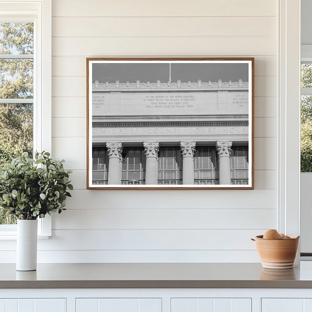 San Angelo Texas Courthouse Vintage Photo 1939