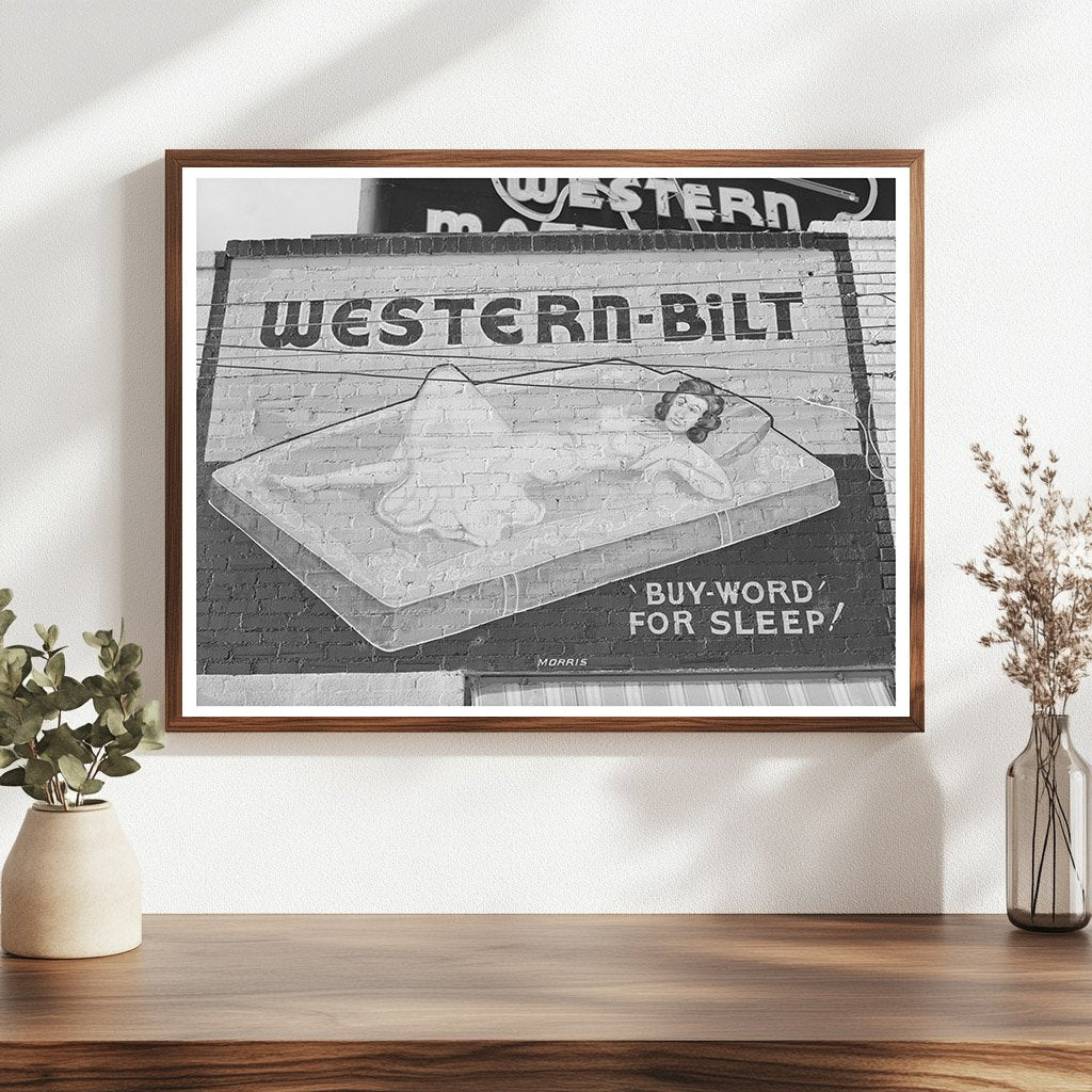 Vintage Mattress Factory Sign San Angelo Texas 1939