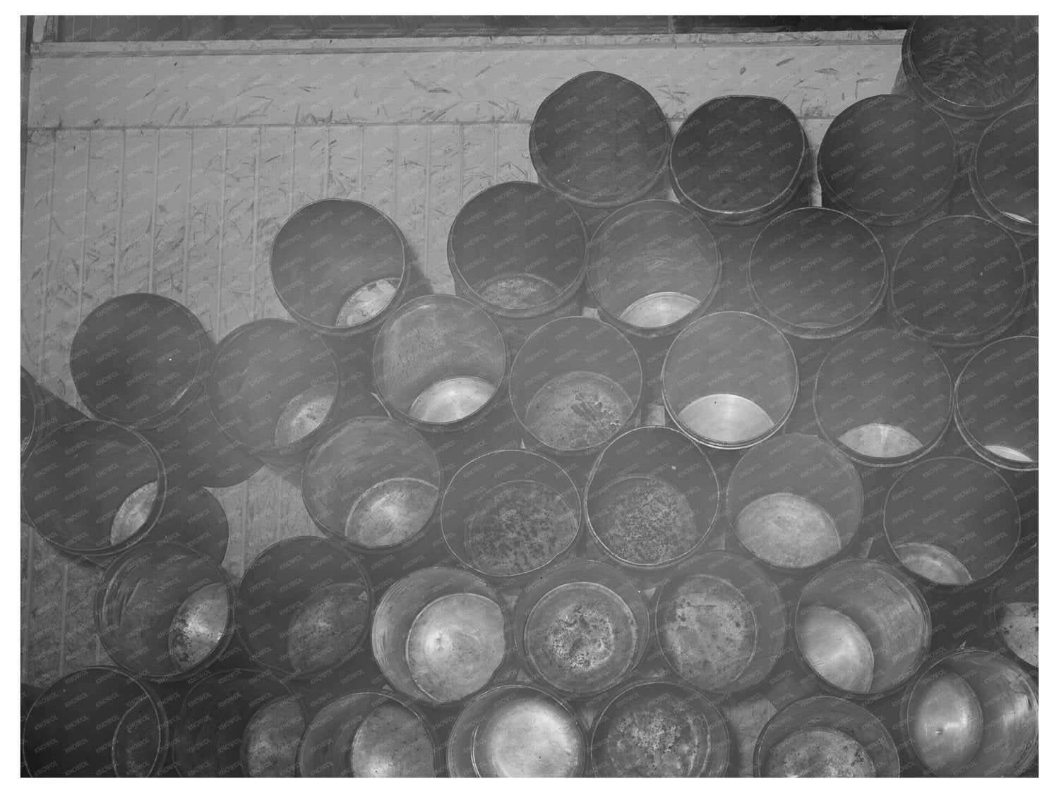 Ice Cream Cans at San Angelo Creamery November 1939