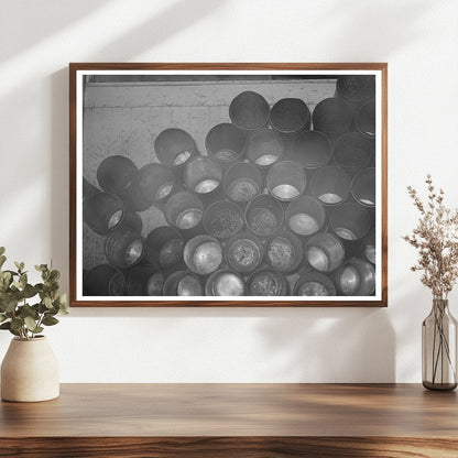 Ice Cream Cans at San Angelo Creamery November 1939