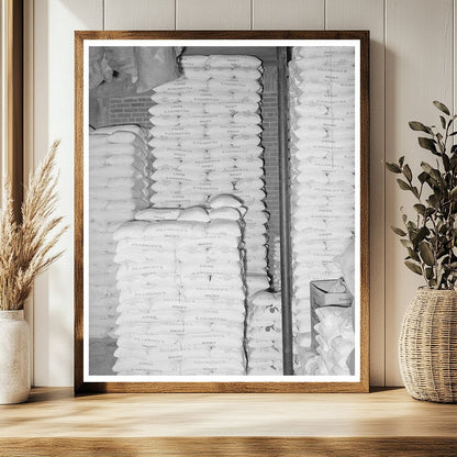 Flour Stacks in Wholesale Grocery San Angelo 1939