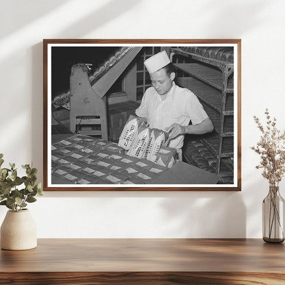 Packing Wrapped Bread for Delivery in San Angelo 1939