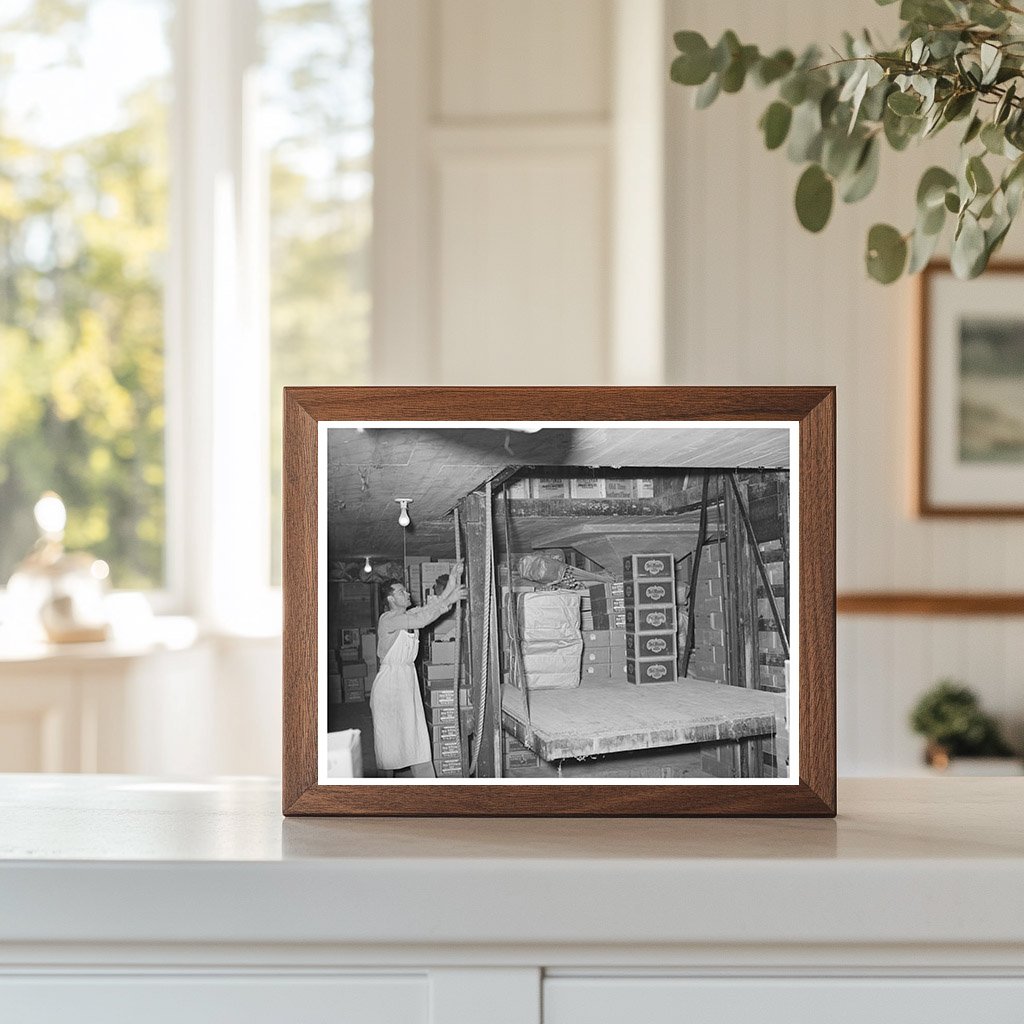 Workers Lifting Supplies in San Angelo Grocery Store 1939