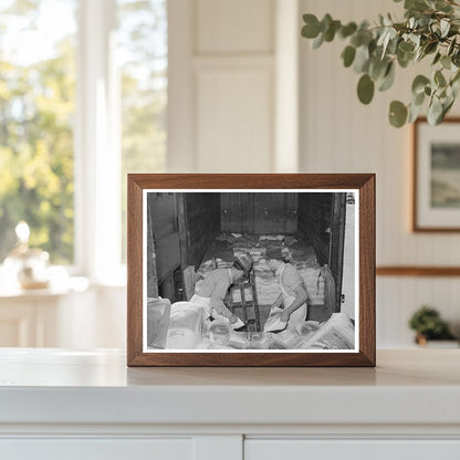 Flour Unloading at San Angelo Grocery November 1939