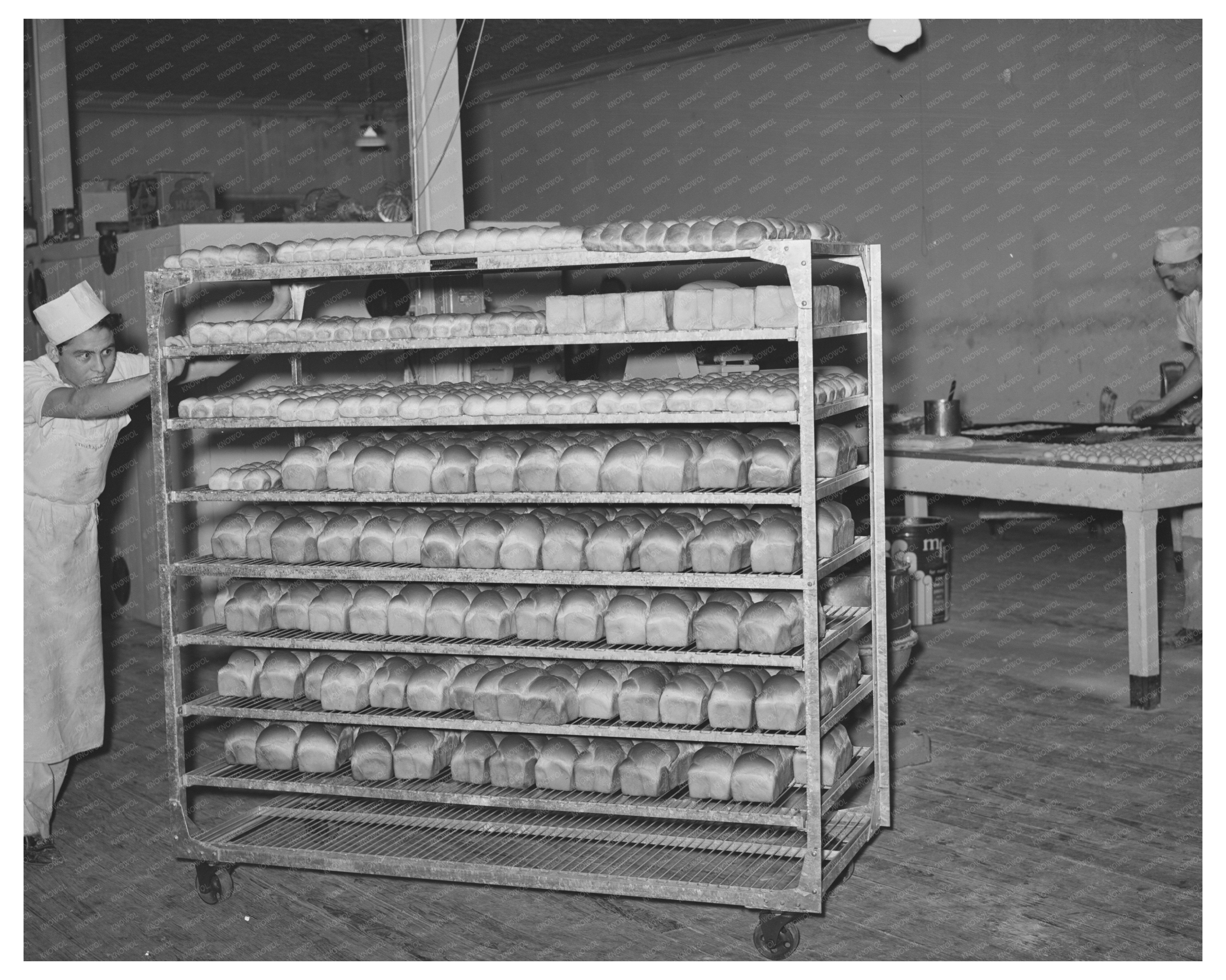 Vintage 1939 Bakery Scene in San Angelo Texas