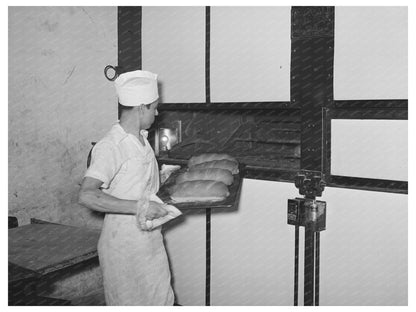 Baking Bread in San Angelo Texas November 1939