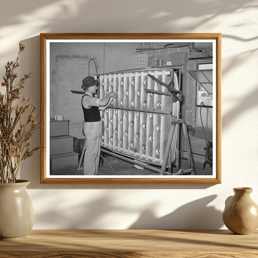 Workers Crimping Innerspring Mattress in Texas 1939