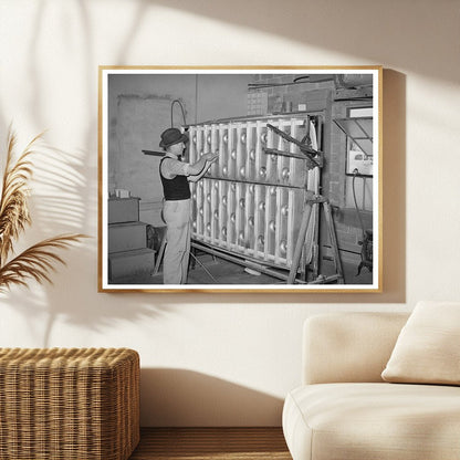 Workers Crimping Innerspring Mattress in Texas 1939