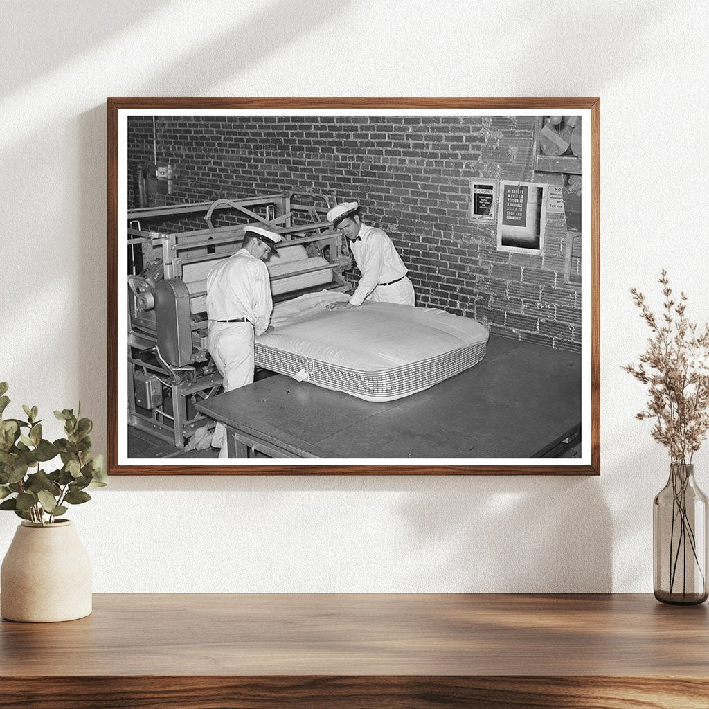 1939 Mattress Factory Workers Filling Cotton Linters