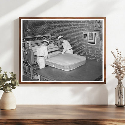 1939 Mattress Factory Workers Filling Cotton Linters