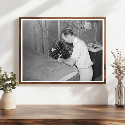 Sewing Mattress Cover in San Angelo Texas 1939