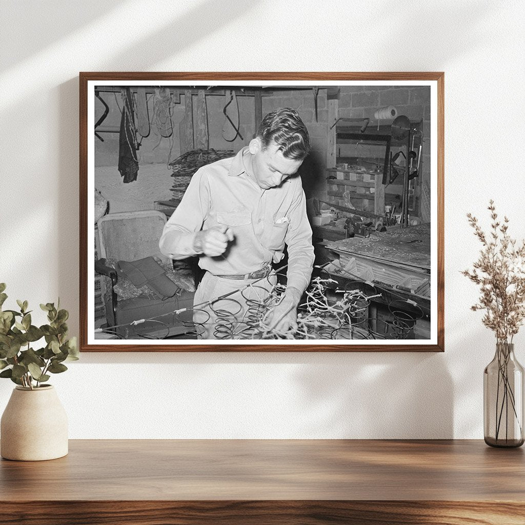 1939 Workers Tying Springs for Innerspring Mattresses