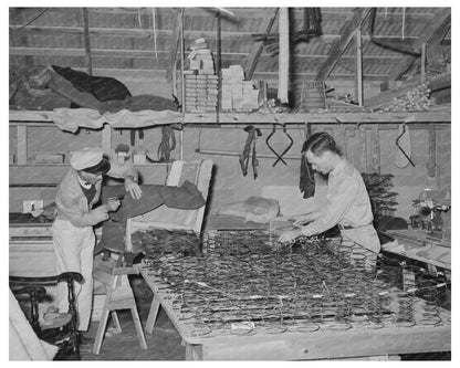 1939 Vintage Mattress Factory Workers in San Angelo Texas