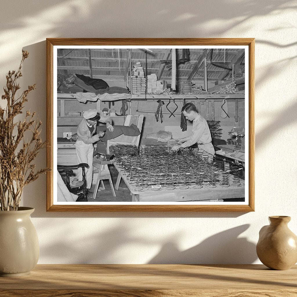 1939 Vintage Mattress Factory Workers in San Angelo Texas
