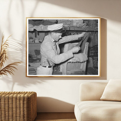 1939 Vintage Photo of Chair Unholstering in Texas Factory