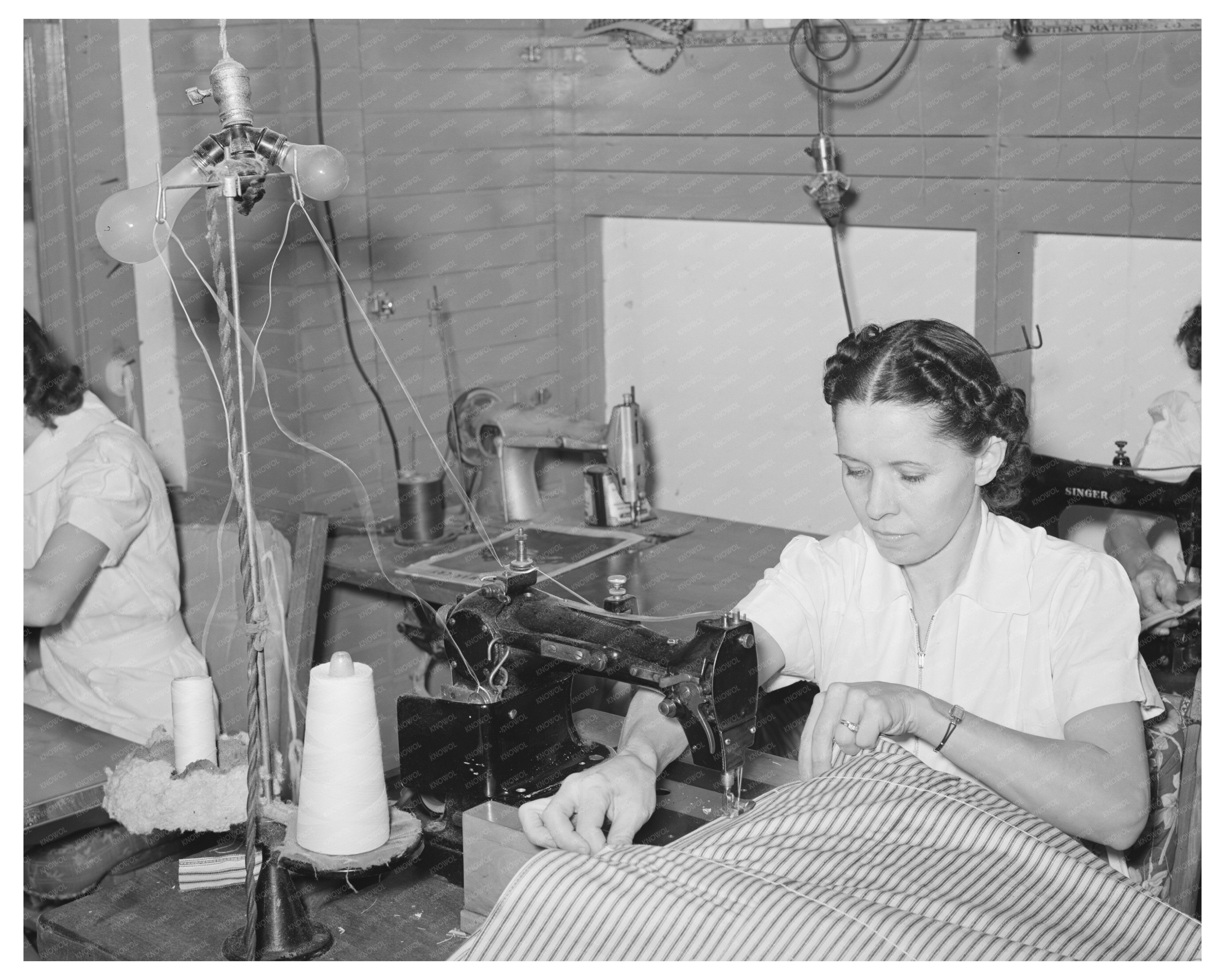 Sewing Ticking for Mattresses in San Angelo Texas 1939