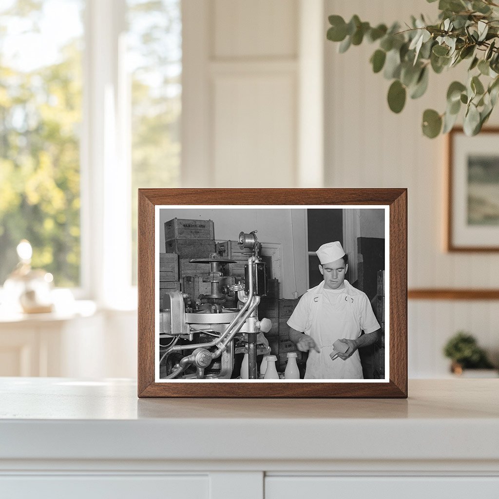 Milk Bottle Capping at San Angelo Creamery 1939