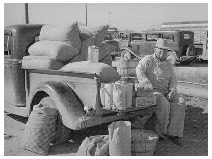 Peanut Vendor at San Angelo Auction Texas 1939