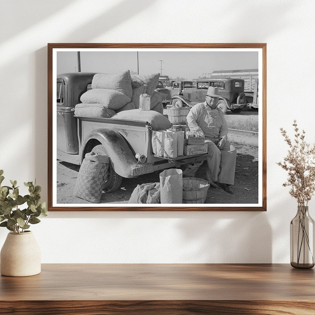 Peanut Vendor at San Angelo Auction Texas 1939