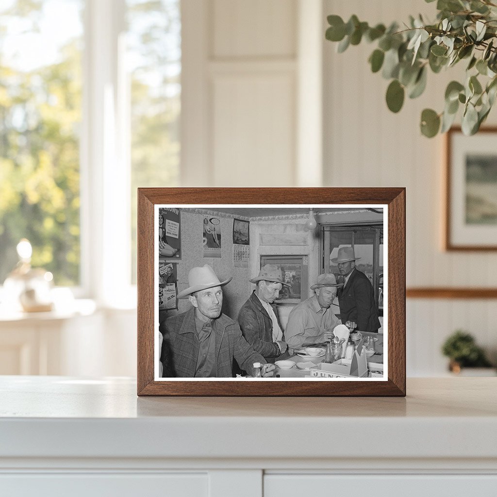 West Texans Dining at Livestock Auction San Angelo 1939