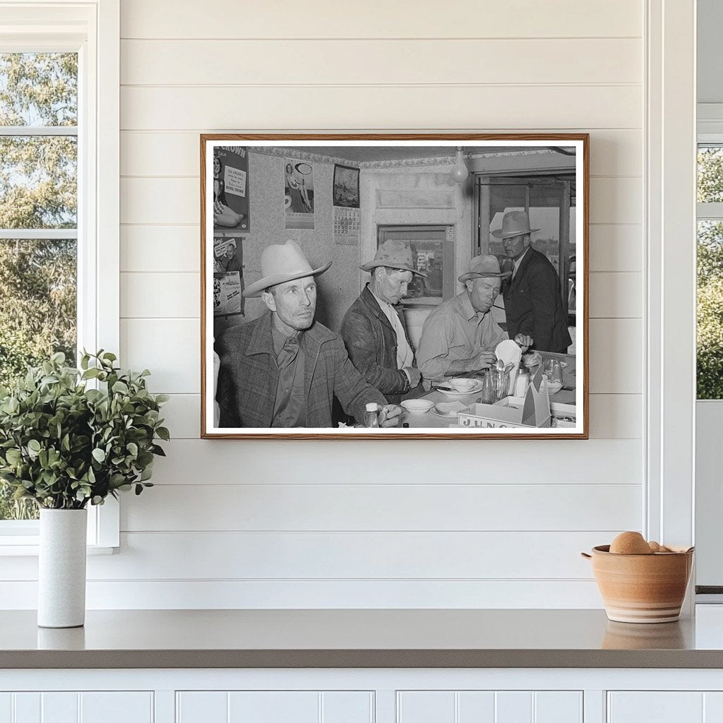 West Texans Dining at Livestock Auction San Angelo 1939