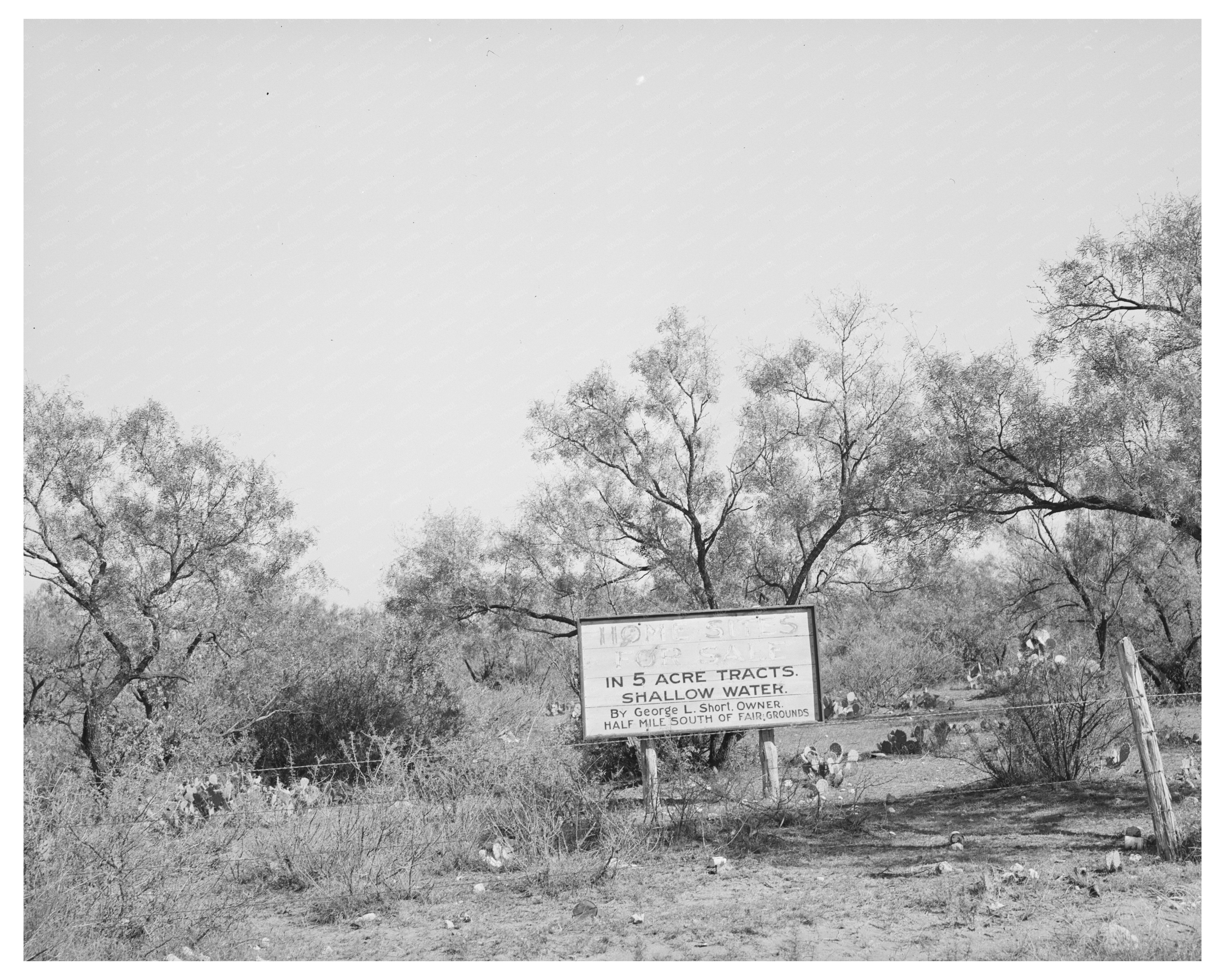Texas Land for Sale 1939 Underground Water Supply