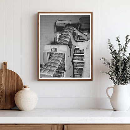 Vintage Bread Slicing Bakery Scene San Angelo 1939