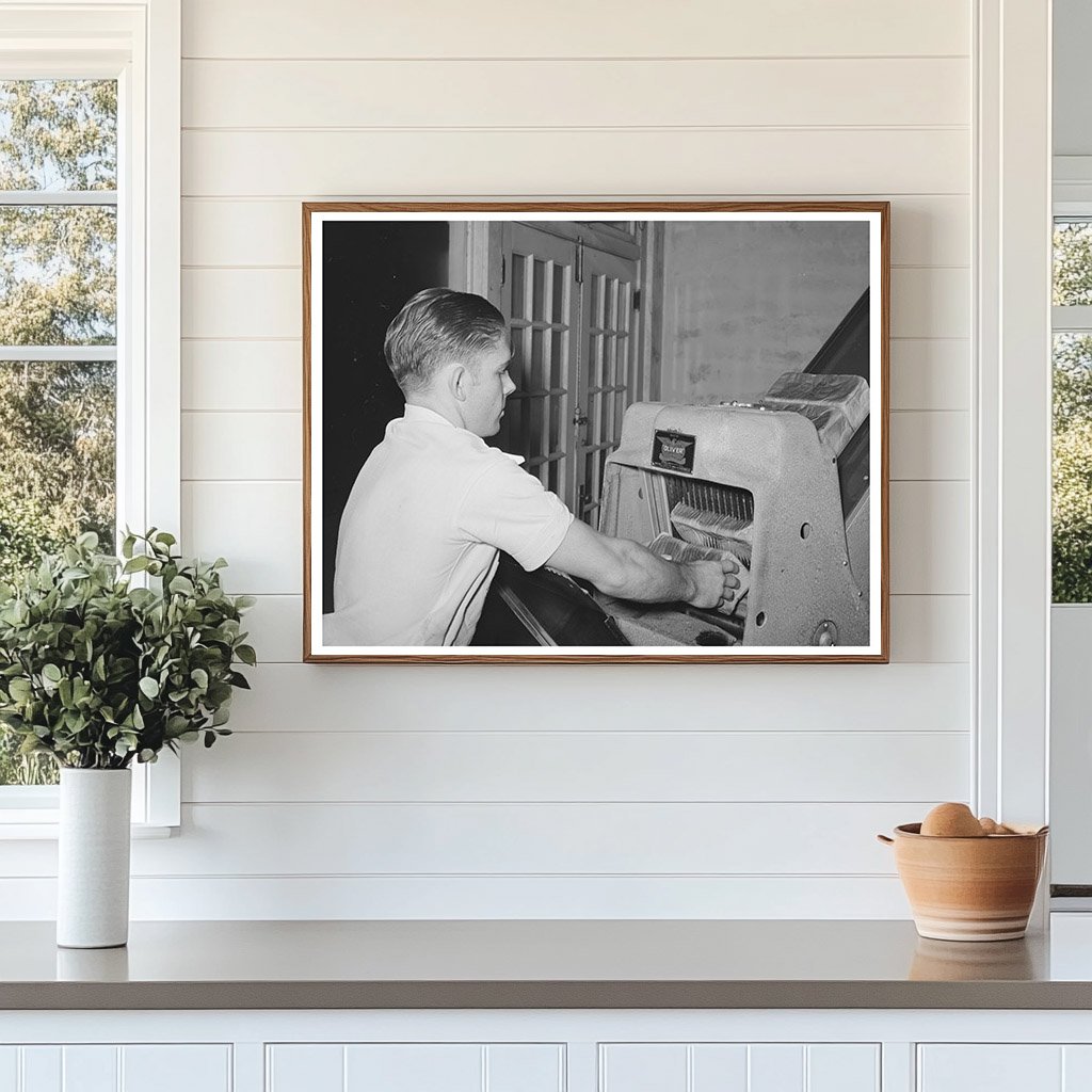 San Angelo Bakery Scene Slicing Bread November 1939