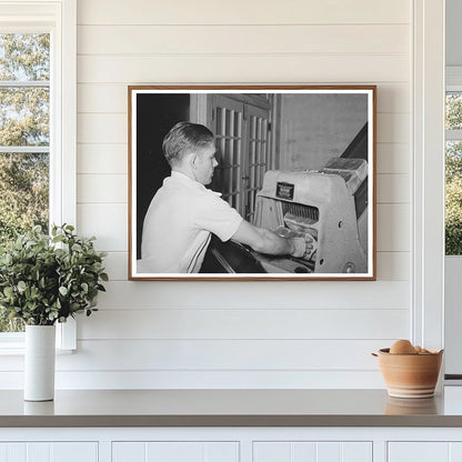 San Angelo Bakery Scene Slicing Bread November 1939