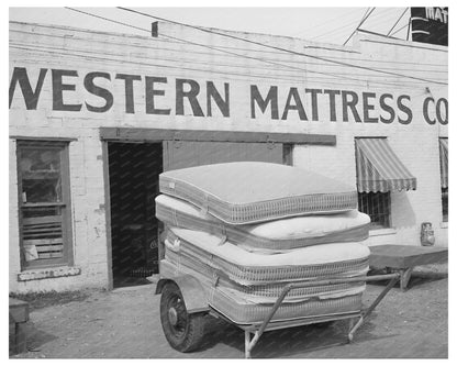 1939 Truck Loaded with Mattresses in San Angelo Texas