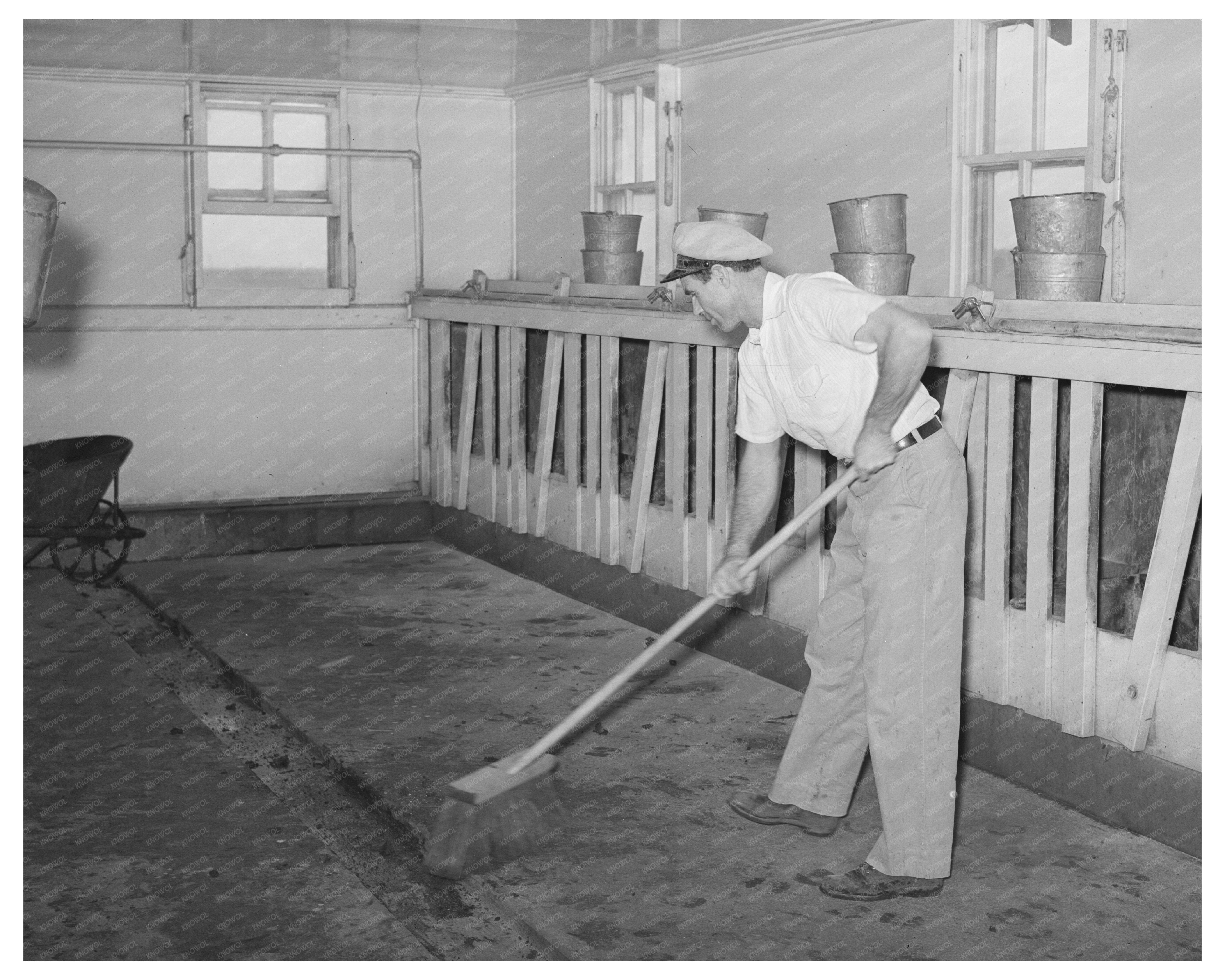 1939 Tom Green County Texas Dairy Farm Interior Image