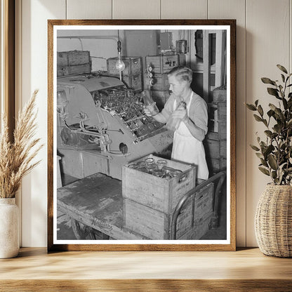 Vintage 1939 Creamery Bottle Washing in San Angelo Texas