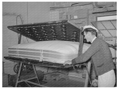 1939 Mattress Factory Workers Tufting in San Angelo Texas