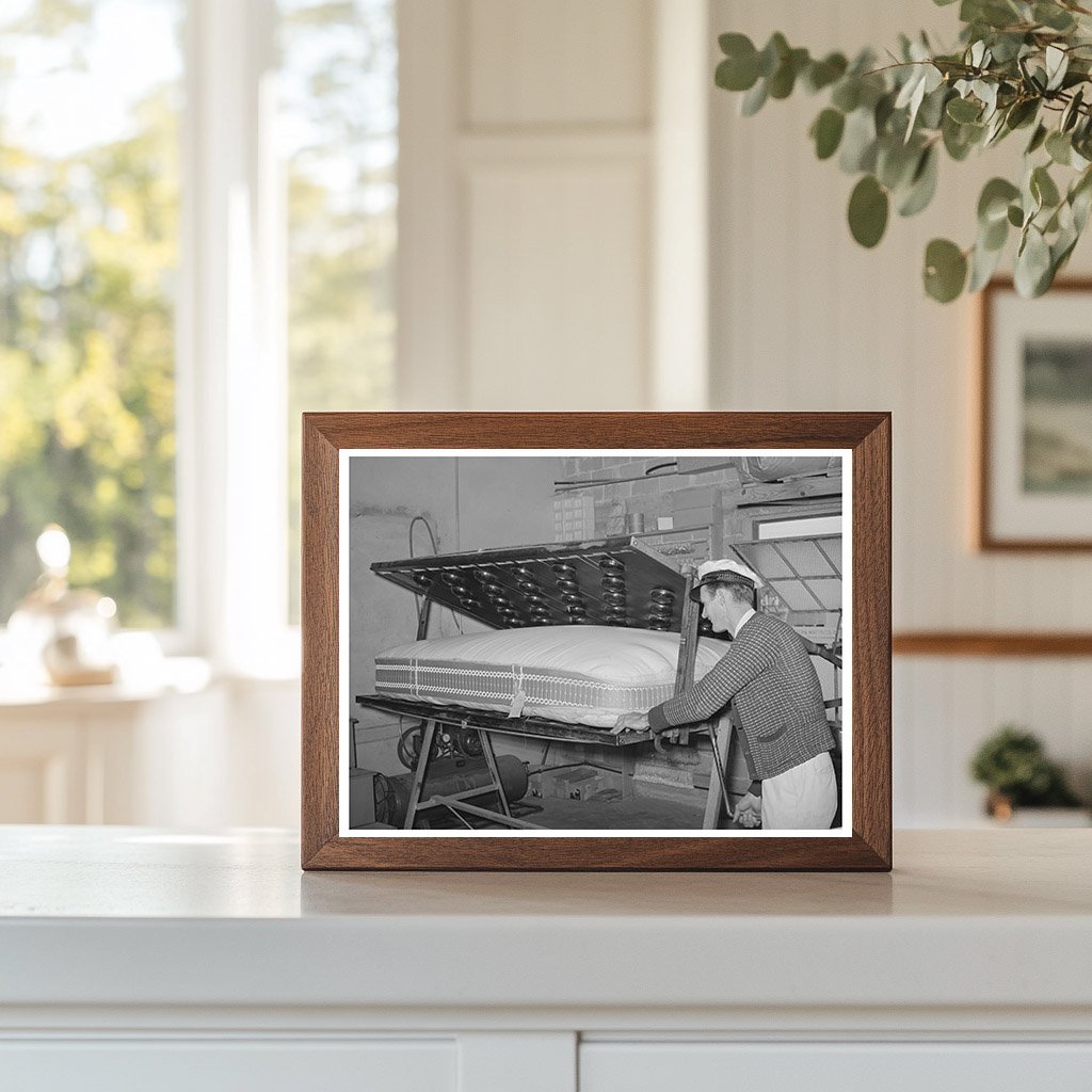 1939 Mattress Factory Workers Tufting in San Angelo Texas