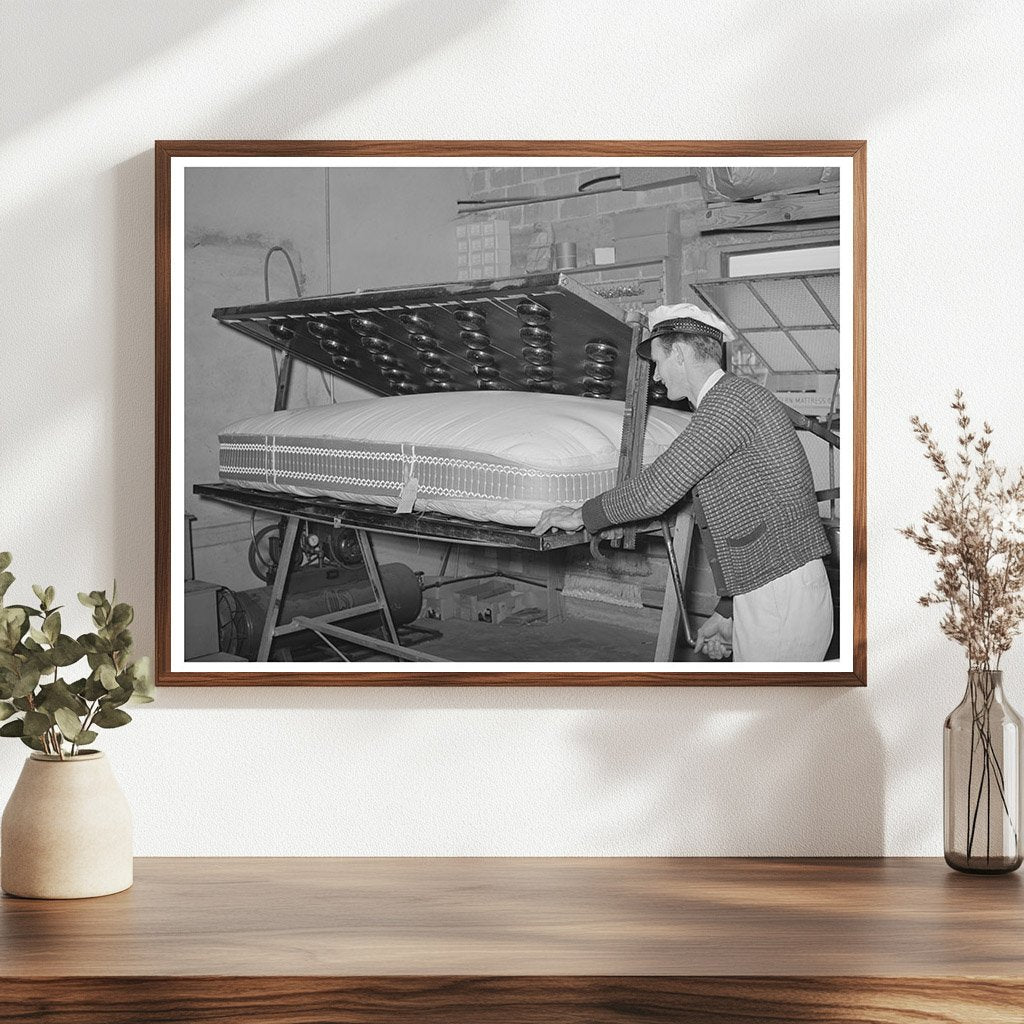 1939 Mattress Factory Workers Tufting in San Angelo Texas