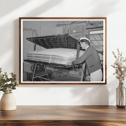 1939 Mattress Factory Workers Tufting in San Angelo Texas