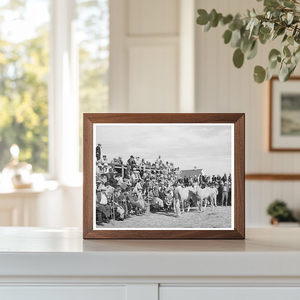 El Dorado Texas Horse Auction Crowd November 1939
