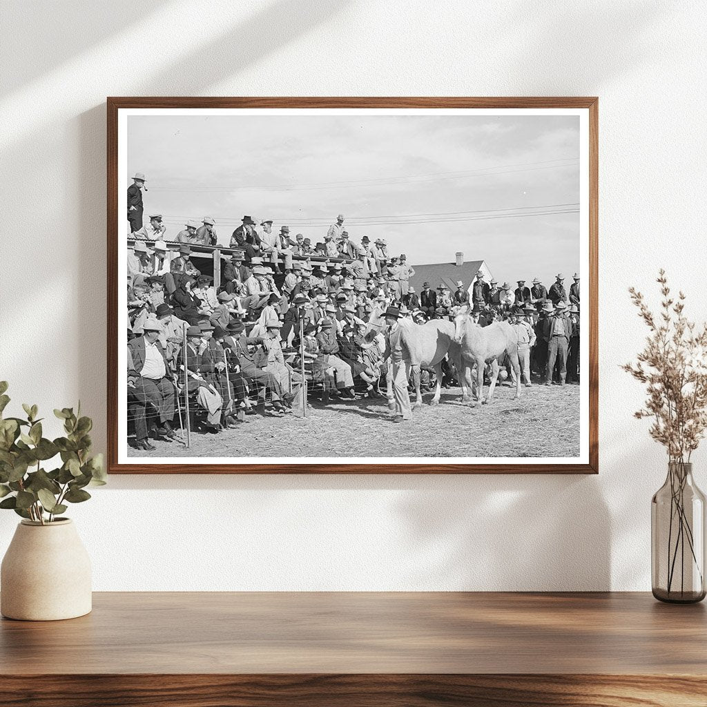 El Dorado Texas Horse Auction Crowd November 1939