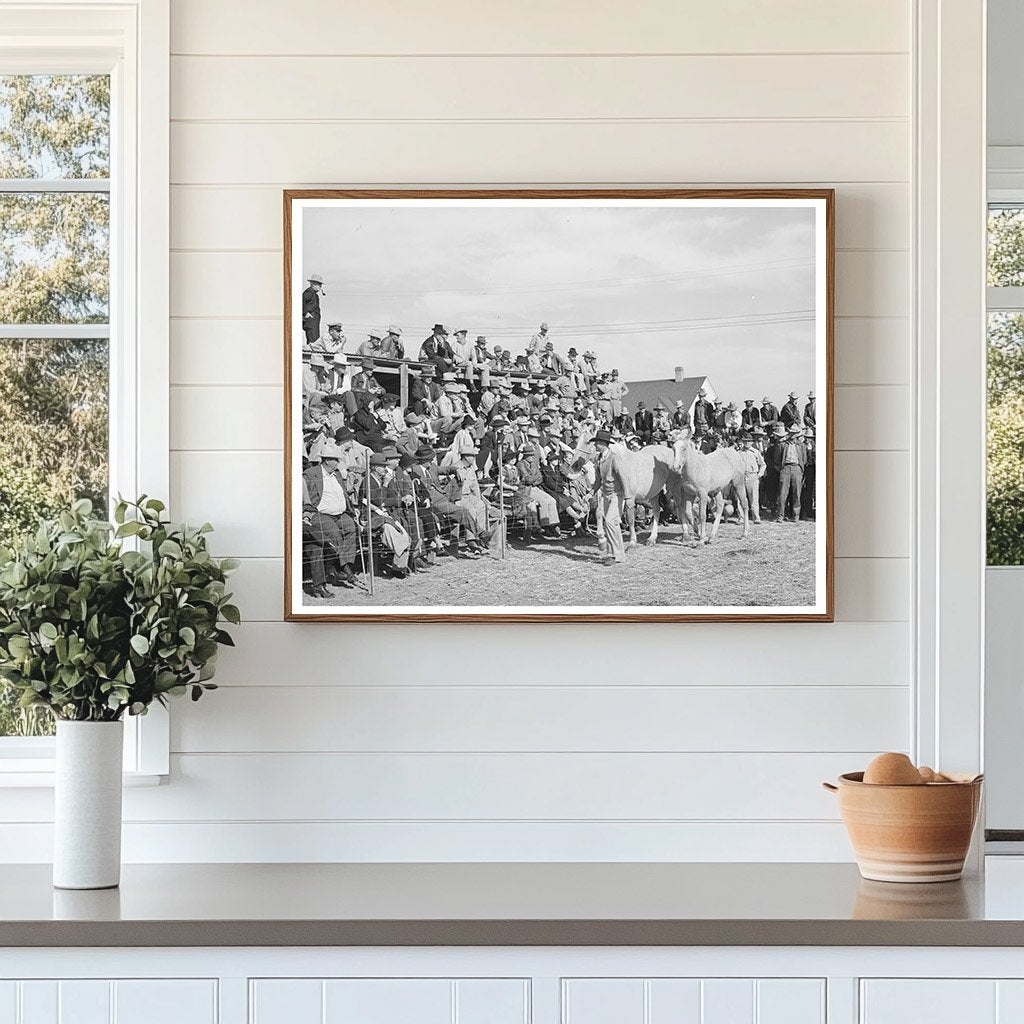 El Dorado Texas Horse Auction Crowd November 1939