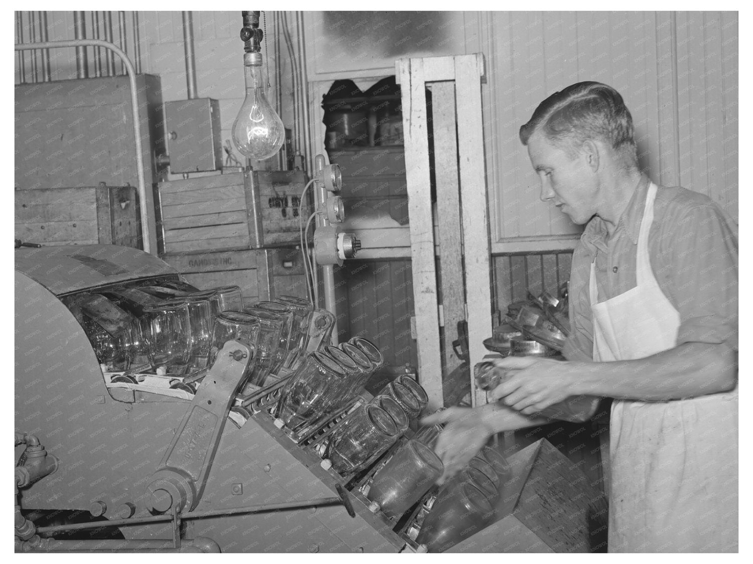Bottle Washing at Creamery San Angelo Texas 1939