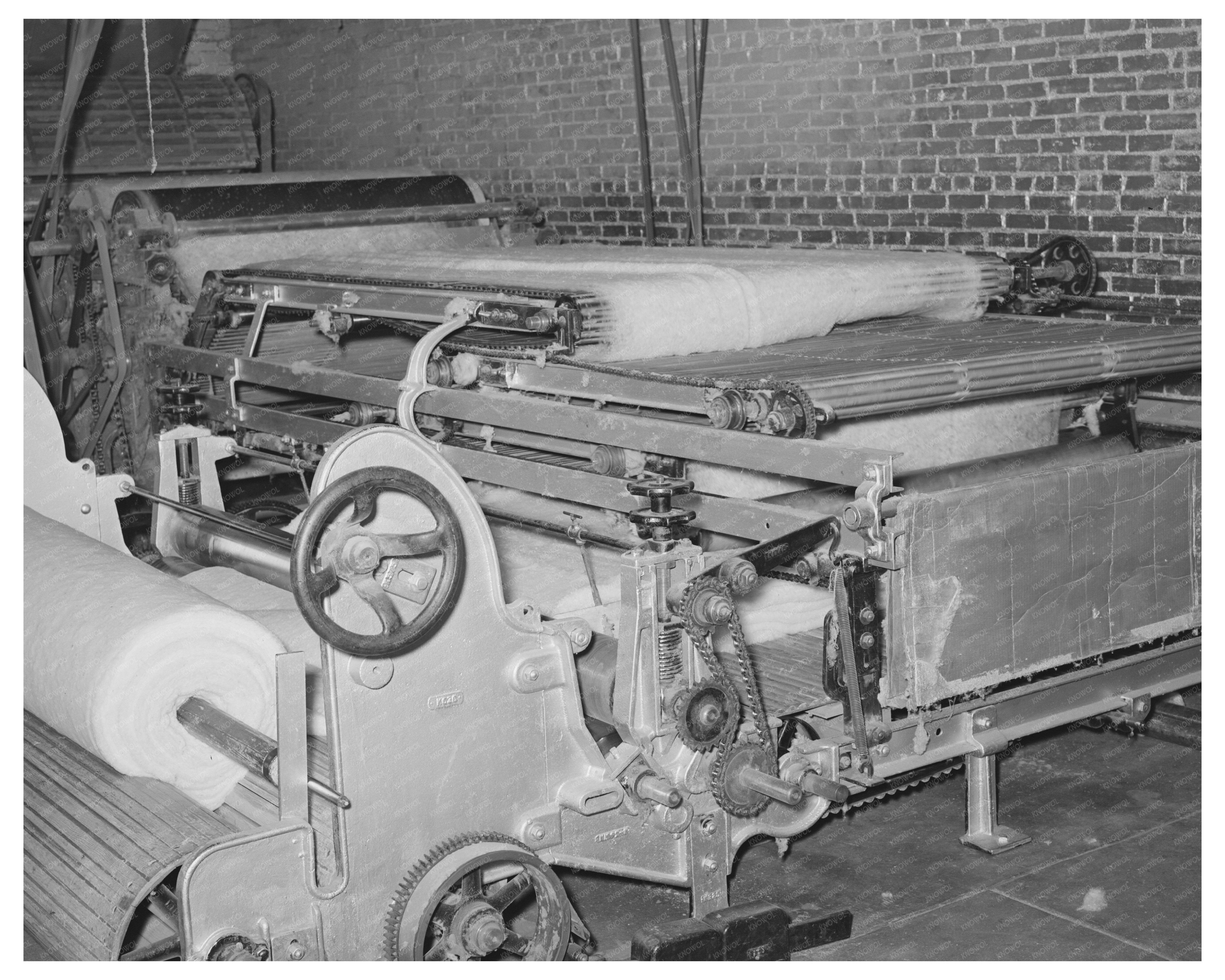 Cotton Bat Machine in San Angelo Texas 1939