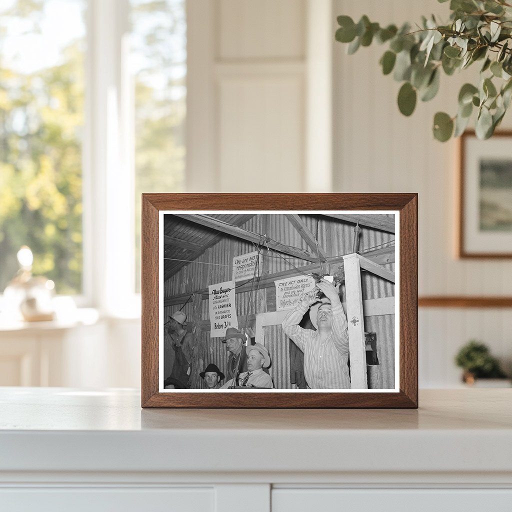 Vintage Livestock Auctioneer in San Angelo Texas 1939