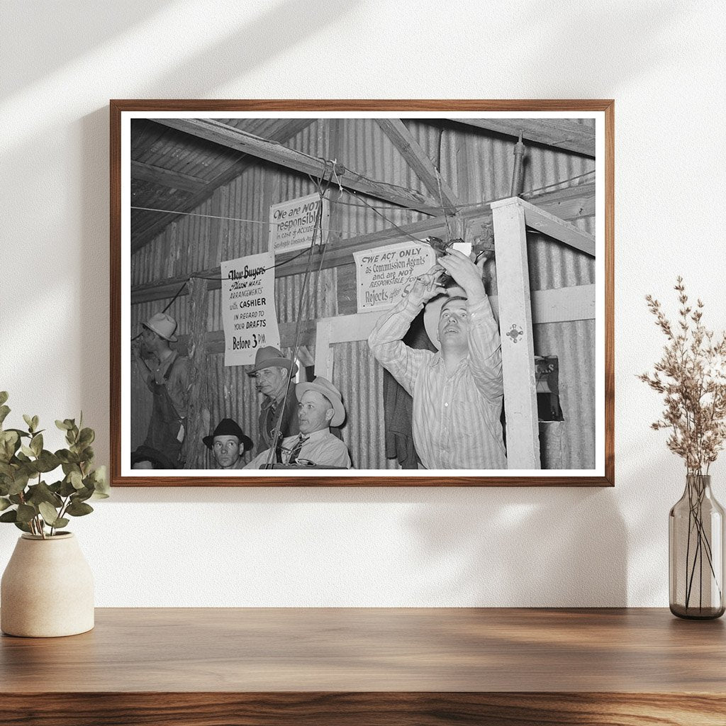 Vintage Livestock Auctioneer in San Angelo Texas 1939