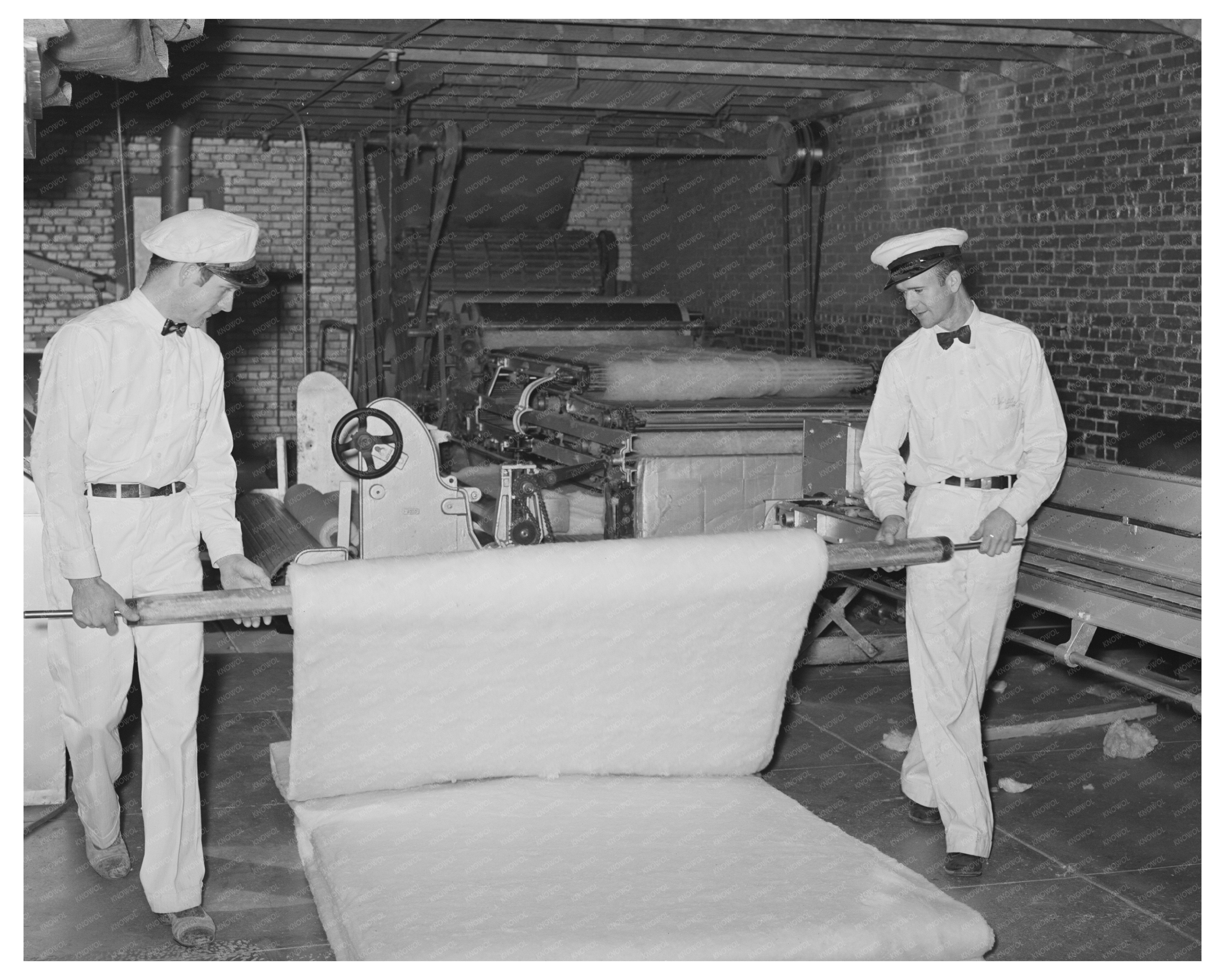 Cotton Batting Unrolling at Mattress Factory San Angelo 1939