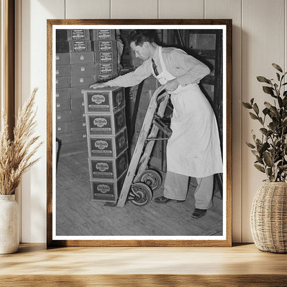 1939 Grocery Cartons Loaded on Truck in San Angelo Texas
