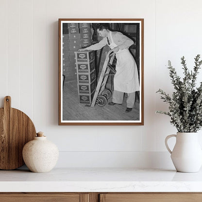 1939 Grocery Cartons Loaded on Truck in San Angelo Texas